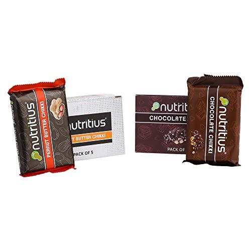 Nutritius Nutritius Chocolate Chikki and Peanut Butter Chikki (Pack of 3) - Starter Pack