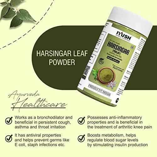 IYUSH Herbal Ayurveda IYUSH Herbal Ayurveda Parijat Leaves Powder – 250gm | Harsingar Leaves Powder | Parijat Powder | Harsingar Powder