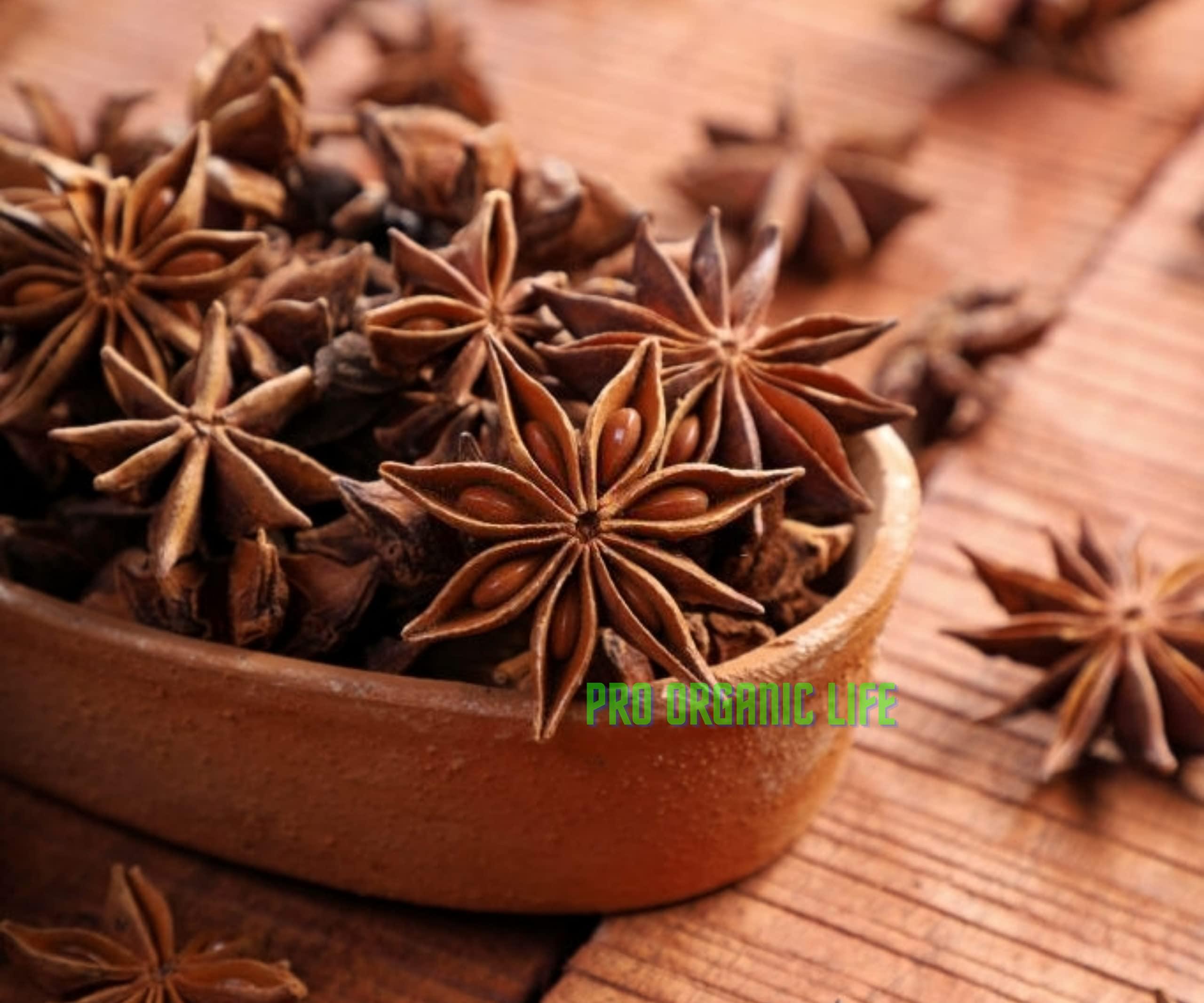 PRO ORGANIC LIFE Pro Organic Life star anise flower spice flavor star anise spice 50 GRM