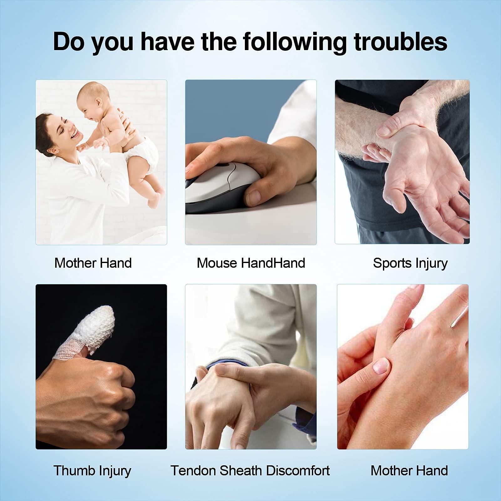 FDTY Adjustable Thumb Brace - Thumb Spica Splint for Sprains, Arthritis, Tendonitis - Lightweight and Breathable - Thumb Stabilizer Provides support to sore, injured thumb for Men and Women (Right Hand)