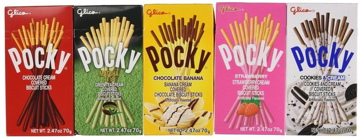 Pocky Pocky Biscuit Stick 5 Flavor Variety Pack (Pack of 5)