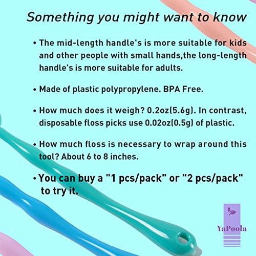 YaPoola NO-Waste Dental Floss Handle for Adults and Kids Teeth Cleaning Reusable Dental Picks 1 Counts Daughter Gift from Mother