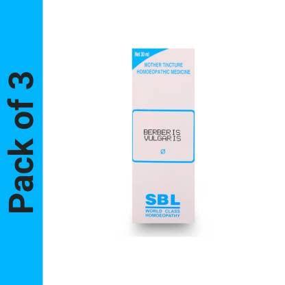 JESICA SBL's Berberis Vulgaris Mother Tincture Q 30 ml (Pack of 3)