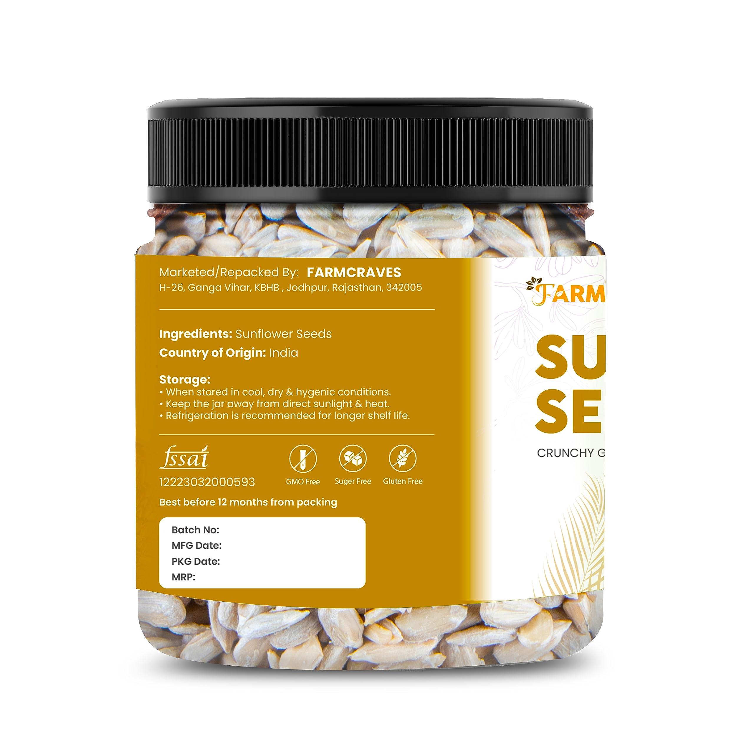 FARMCRAVES FARMCRAVES Premium Raw Sunflower Seed |250 x 2 packs | Healthy Dry Fruit Snack