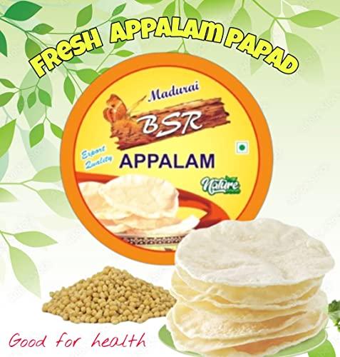 BSR BSR Plain Indian Crispy Appalam happala papad Ammul Tasty 400 Gram ( Pack of 4)