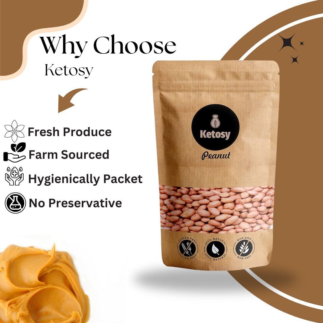 ketosy Ketosy Organic Raw Peanut 1kg, Ground Nut, Moongfali Dana