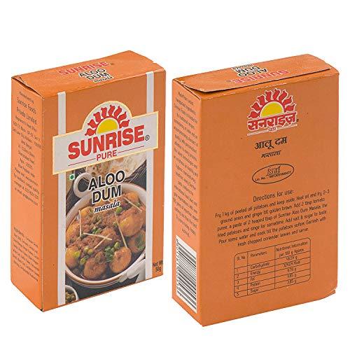 Sunrise Pure Sunrise Aloo Dum, Biryani Pulav, Chana, Chicken Curry, Machher Jhol, Meat, Paneer Butter, Pav Bhaji, Sabji, Sambhar, Shahi Garam All Type of Masala Each Pack 50gm (Pack of 11)