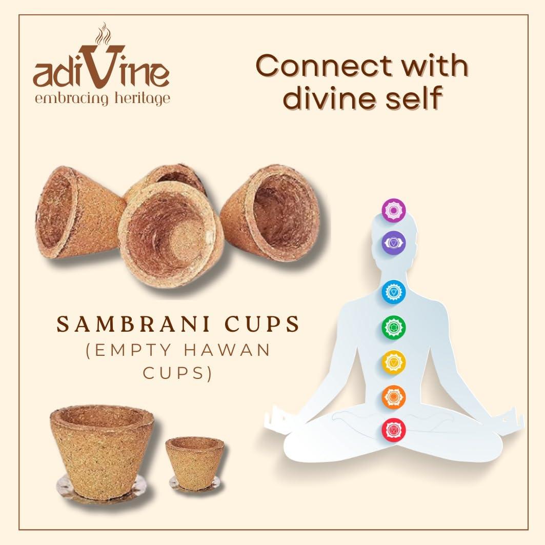 Dsa feed pvt ltd Adivine Panchgavya Dhup Cups, Sambrani Dhoop Cups, 500 Pieces, Empty