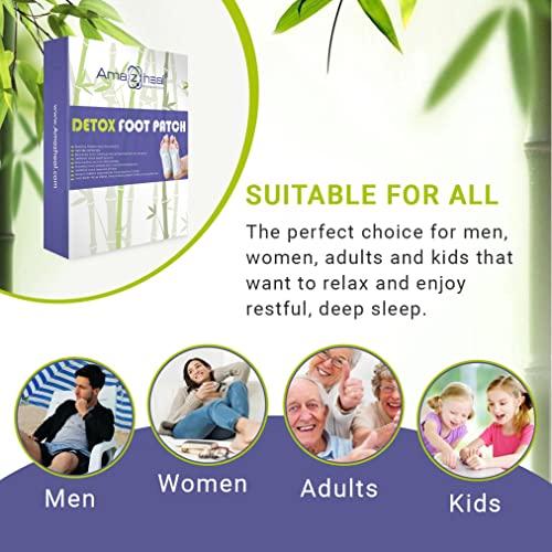 AMAZHEAL AMAZHEAL Premium Detox Foot Pad, Cleansing Toxin Remover Foot Patches, Organic Patch, For Men & Women (1 BOX = 30 Patches For 15 Days)