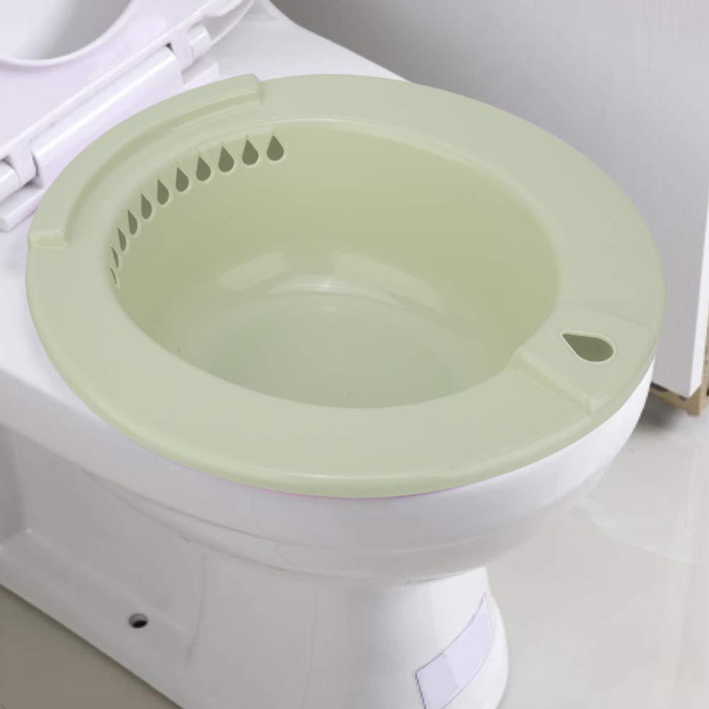 Luroze Edge Thickening Care Basin, Hemmoroid Treatment Sitz Bath, Perineal Hanging Hole Design Postoperative Care Elderly for Hip Cleaning Pregant(Green)