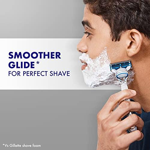 Gillette GILLETTE SENSITIVE SHAVING GEL SOOTHING WITH ALOE VERA| 195g & Gillette Vector Plus Manual Shaving Razor, 1 Pc