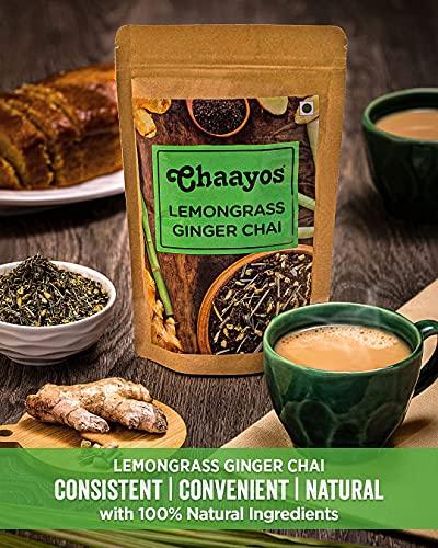 Chaayos Chaayos Lemongrass Ginger Tea - Premium Chai Patti for Cough & Cold Remedy (300g)