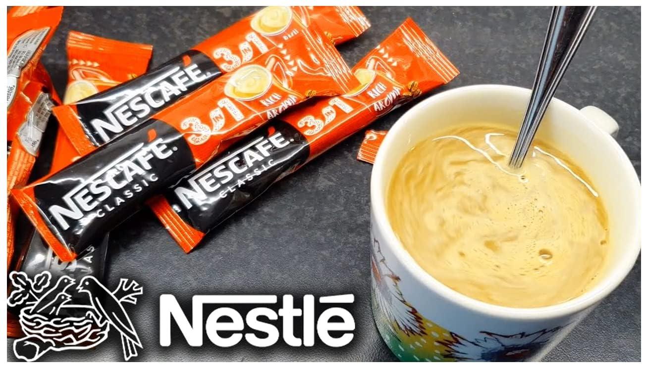 Generic Nescafe 3 in 1 Original Soluble Ground Coffee Beverage, 30 Sachets Bag - Medium Roast - Pack of 2 (Imported)