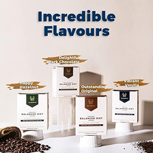IncredaBrew IncredaBrew Gold Vitamin Rich Wellness Instant Coffee Vanilla Flavour | Pack of 20 Premium Coffee Powder Sachets | Healthy Coffee with 11 Essential Vitamins | Energy & Immunity Booster | Makes 20 Cups