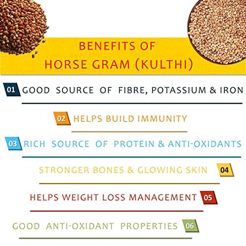 Kush Gold Kush Gold White Horse Gram Seeds/Kulthi Dal/Kollu/Kulith/Ulavalu (500g Pack)