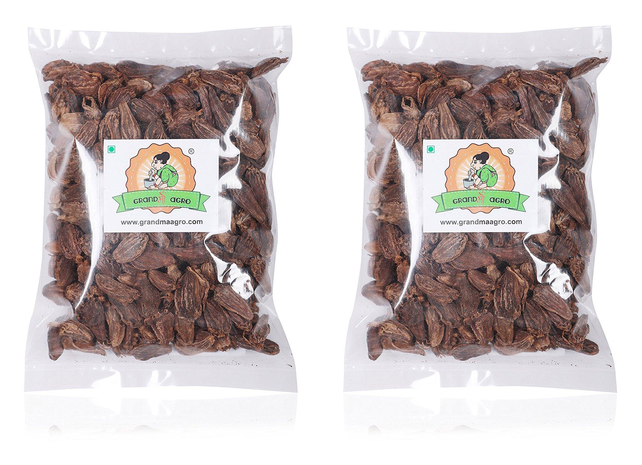 Grandmaa Agro Grandma Agro Black Cardamom, 400 Grams (200g + 200g) (Pack of 2)