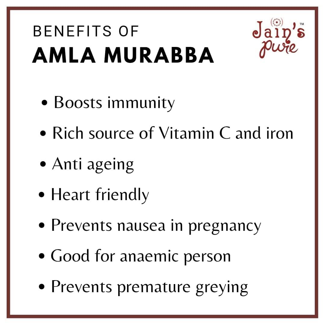 jain's pure JAIN'S PURE SOOKHA AMLA MURABBA/GOOSBERRY PRESERVE, 900 GM