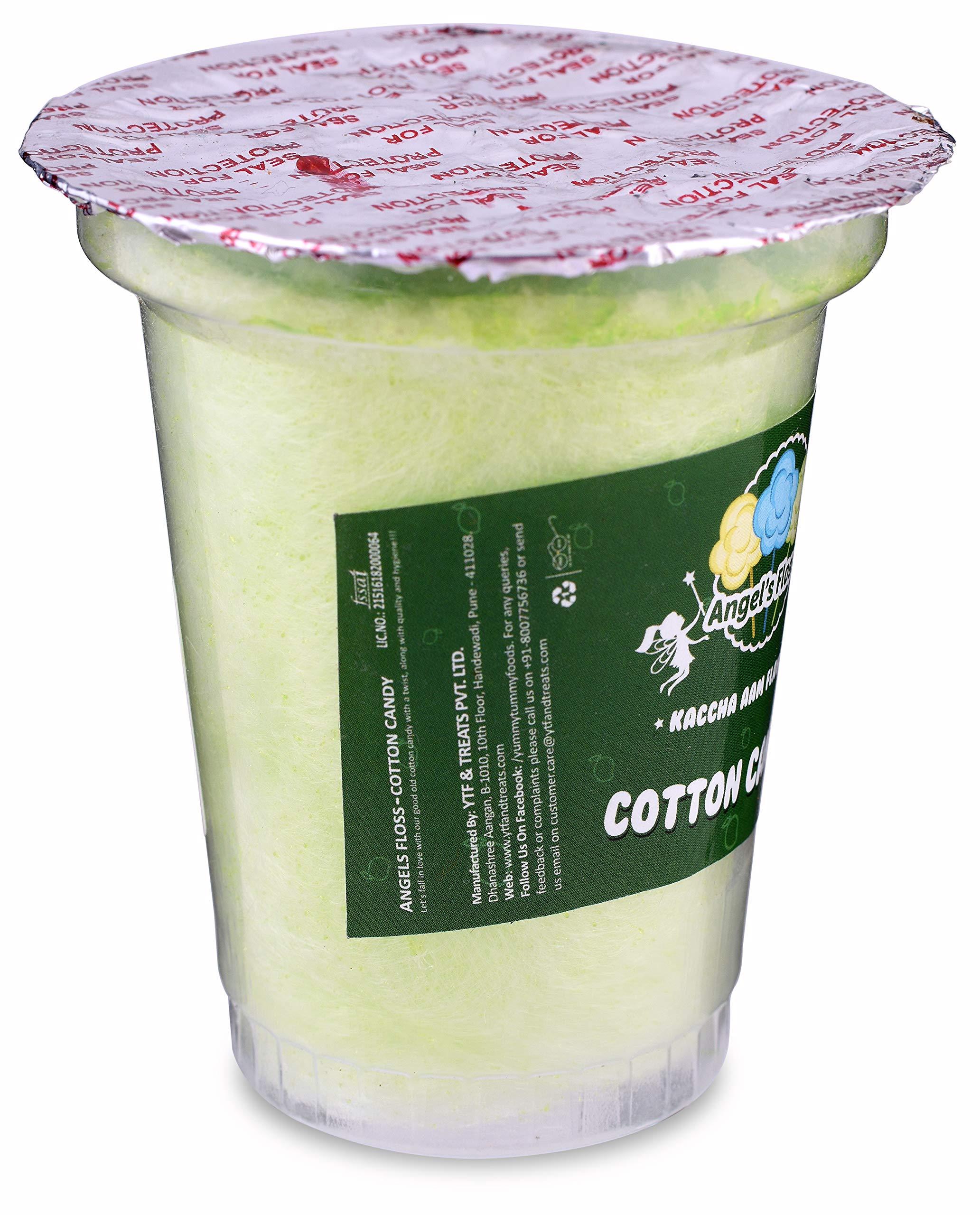 Angels Floss Angels Floss Cotton Candy's / Candy Floss / Buddhi Ke Baal - Kaccha Aam Flavour (12 GMS Each, Pack of 12 Units)