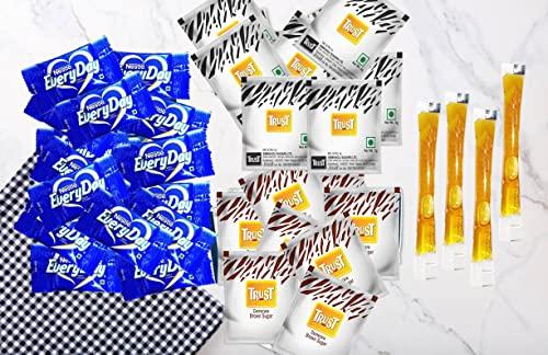 PRO ORGANIC LIFE PRO ORGANIC LIFE Nestle Everyday Dairy Creamer Sachets(3gm.*300)TRUST Brown sugar sachet(5gm.*400)/TRUST White sugar Sachets(5gm.*400)/PRO ORGANIC LIFE Honey Sachets (8gm*40)