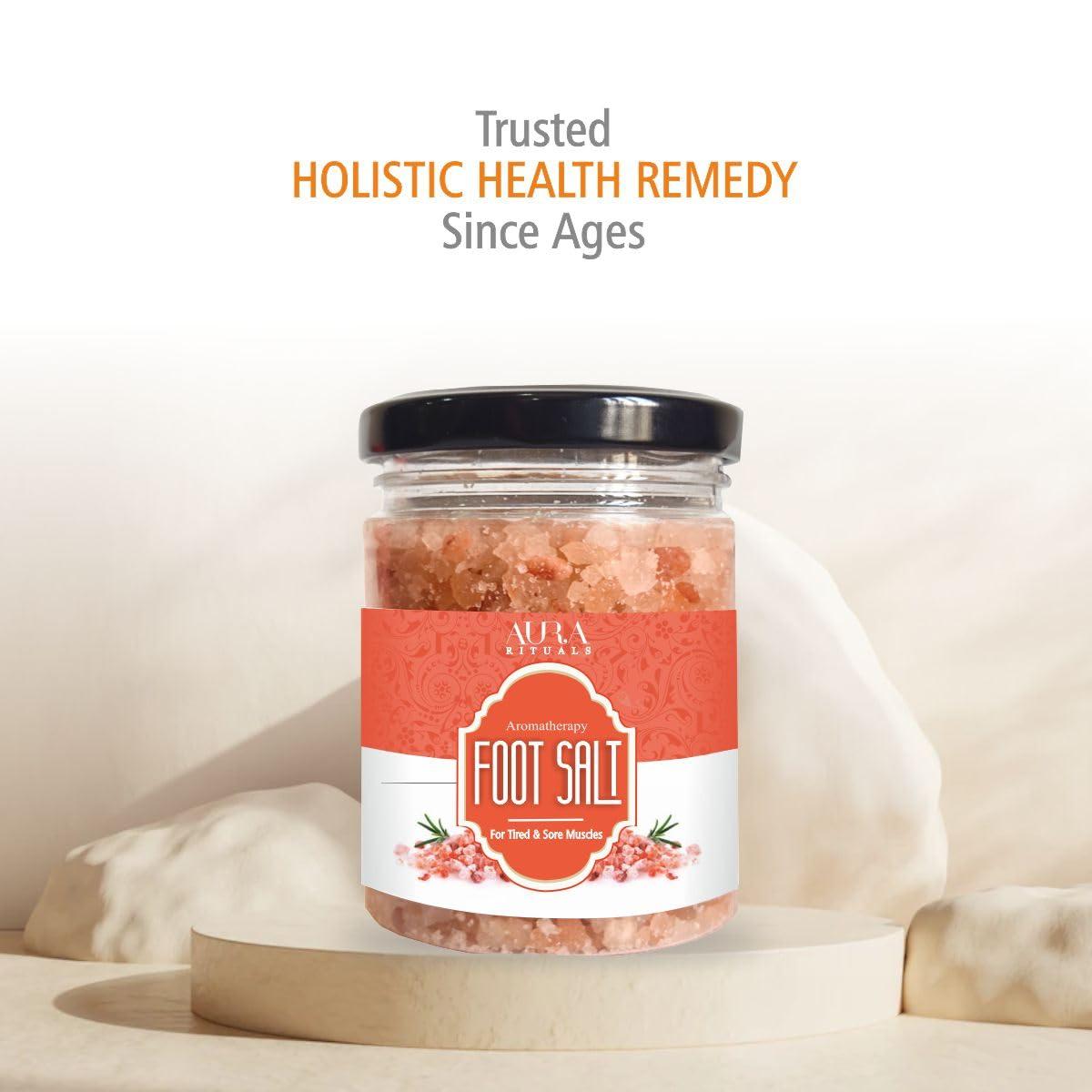 AURA RITUALS AURA RITUAL- Foot Salt for MUSCULAR PAIN RELIEF Pink Salt & Dead Sea Salt Relieve Foot Pain and Improves Blood Circulation | Exfoliate & Detox Pack of 1 (250 g)
