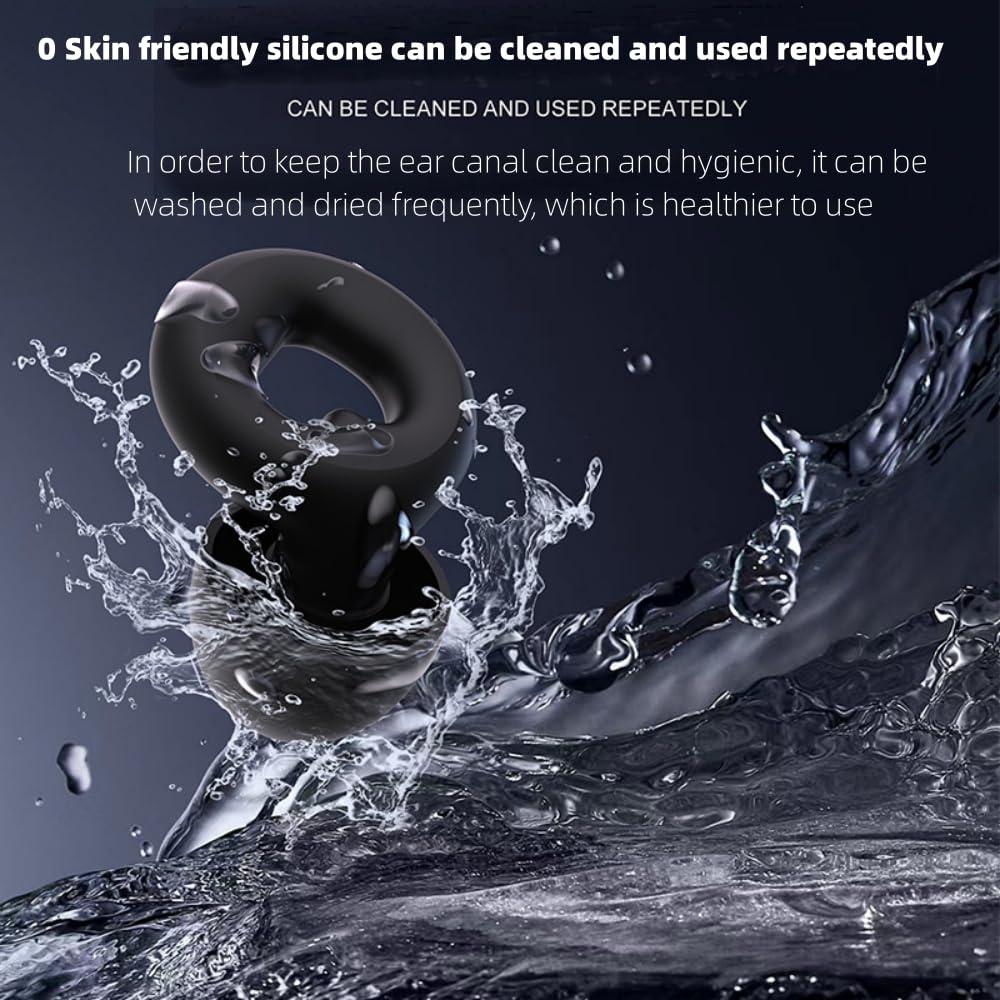 Kofati Kofati Quiet Ear Plugs For Noise Reduction Super Soft,Ear Plugs For Noise Ear Protection Ear Plugs For Sleep, Flexible Silicone For Sleep-4 Ear Tips In S/L Black