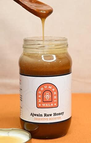 Generic Madhumakhiwala: Ajwain Raw Honey - 100% Pure Honey with No Sugar Adulteration - 500gm