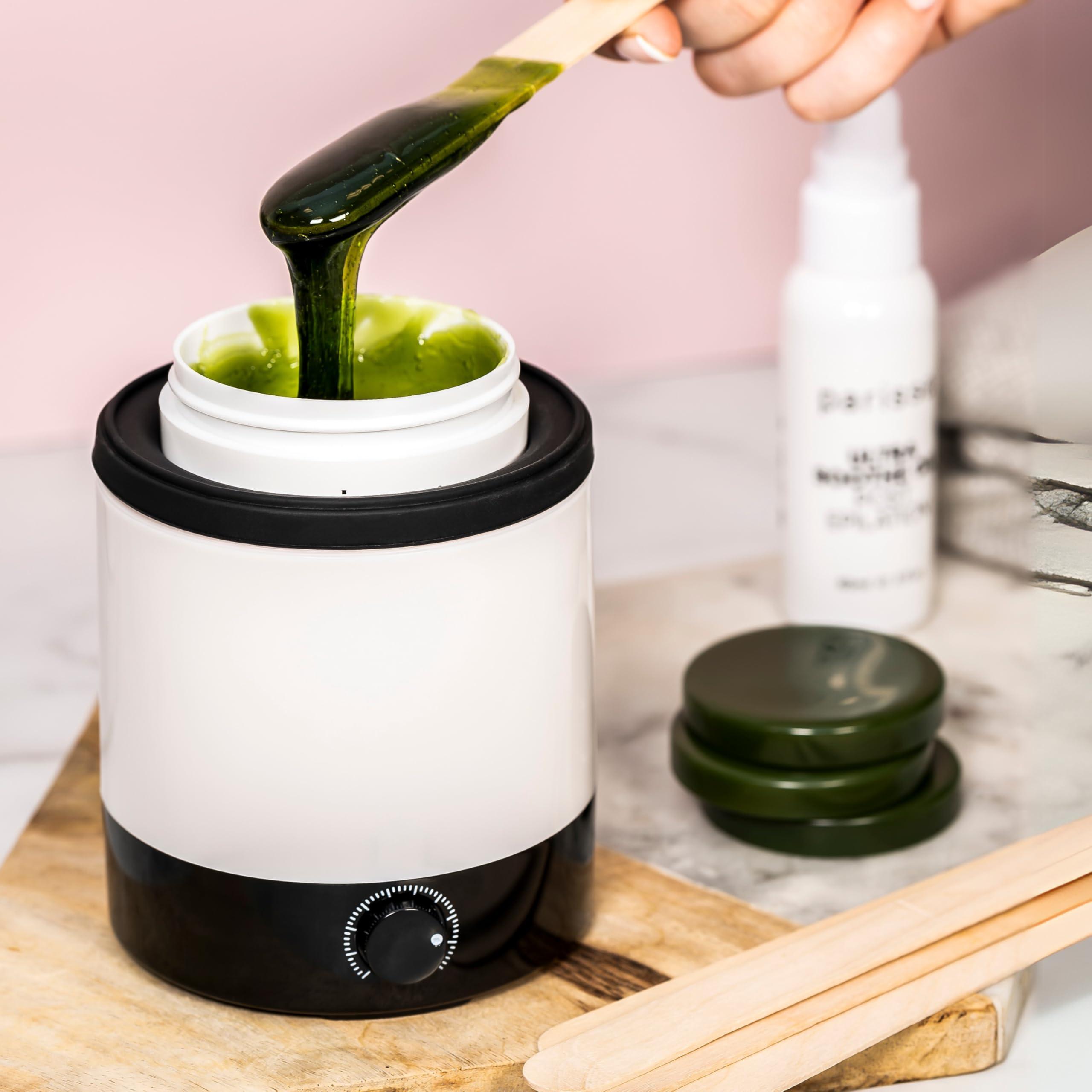 Parissa Parissa Brazilian Hot Wax Kit No-Strips needed and Microwavable for At-Home Hair Removal on Brazilian, Bikini or Underarm, Blue, (PW-HT30)