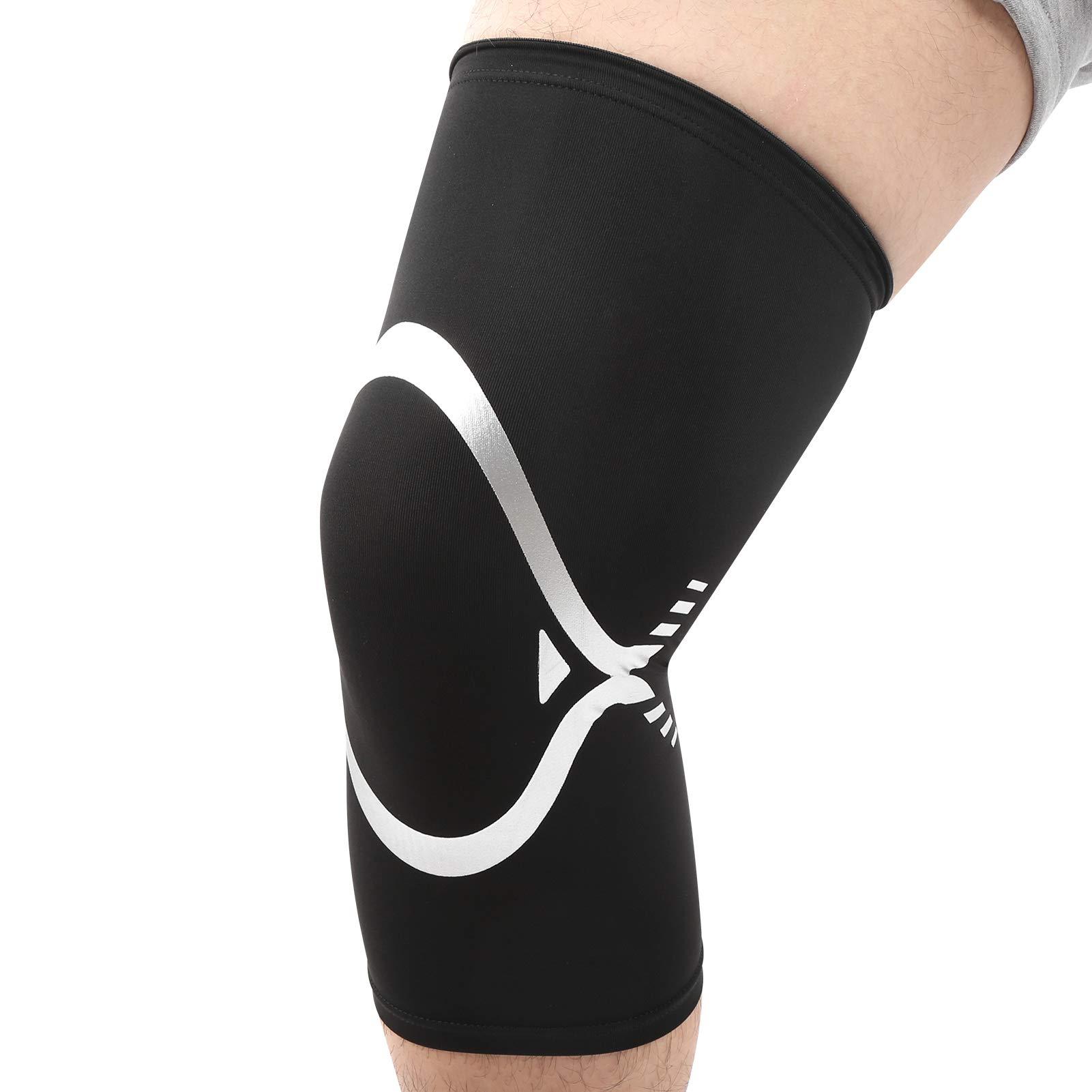 Jingyig AntiSlip Knee Wrap, Knee Support Brace, for Hiking Excercise Running Fitness(L)