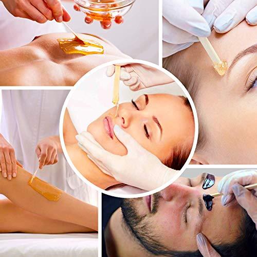 Mibly Mibly Wooden Wax Sticks 200 Pack - Eyebrow, Lip, Nose Small Waxing Applicator Sticks for Hair Removal and Smooth Skin - Spa and Home Usage (Pack of 200)