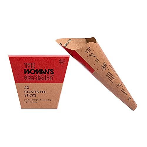 THE WOMAN'S COMPANY The Woman's Company 20 Funnels Disposable Female Urination Device for Women and Girls | Portable, Leak-proof Stand and Pee Funnels | Public Toilets, Travel, Camping, Hiking and Outdoor Activities