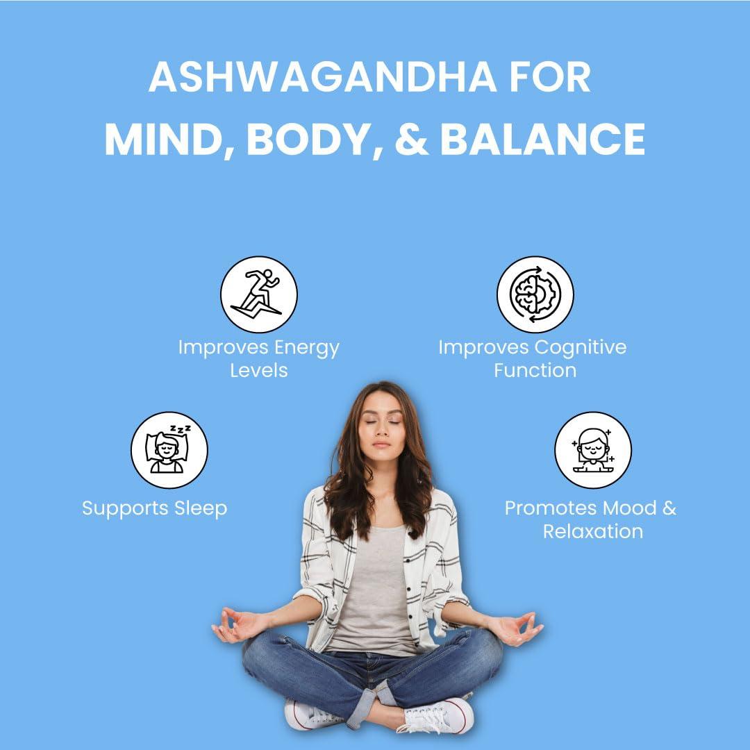 Holo ZEROHARM Holistic Ashwagandha Tablets | Organic Herbal Supplement | Ashwagandha Root Extract | Supports Stress Relief, Energy & Mental Wellness | Nano-Enhanced Formula | 60 Veg Tablets - 2 Pack