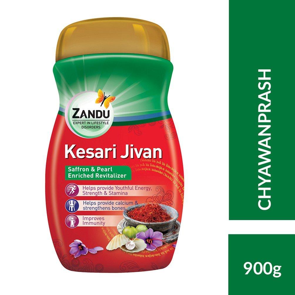 Zandu Zandu Chyawanprashad, Sugar Free Immunity Builder - 900 g with Zandu Balm -25 ml & Zandu Kesari Jivan - 900g