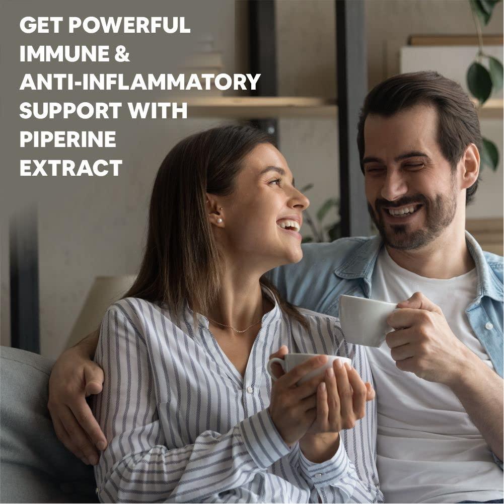 Carbamide Forte Carbamide Forte Curcumin with Piperine Tablets with 95% Curcuminoids | Immunity Boosters Tablet for Adults with Curcuma Longa, Turmeric Powder & Ginger 60 Veg Tablets (Pack of 2)