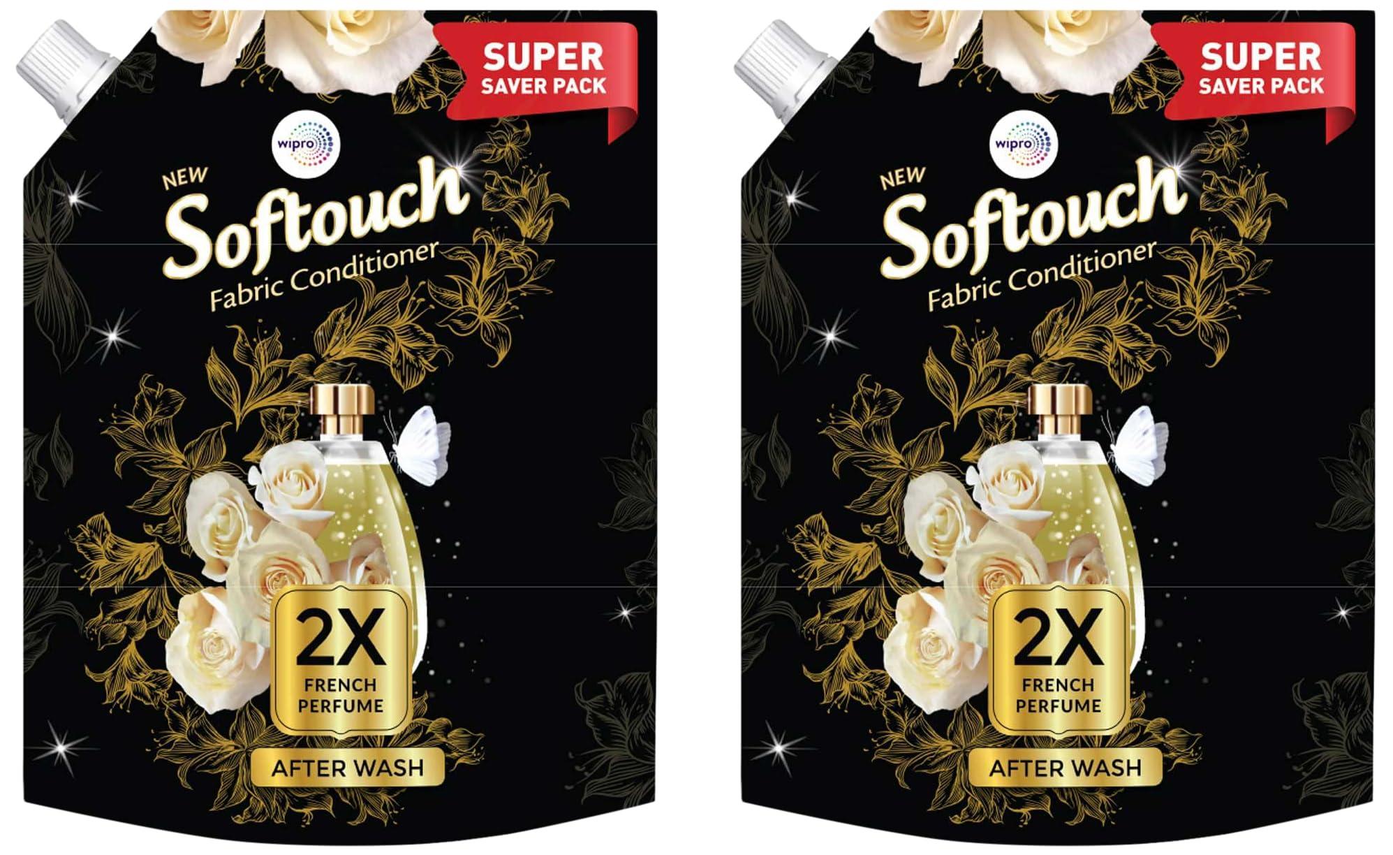 SofTouch SofTouch 2X French Perfume Fabric Conditioner 2 Litres, Liquid (Pack of 2)
