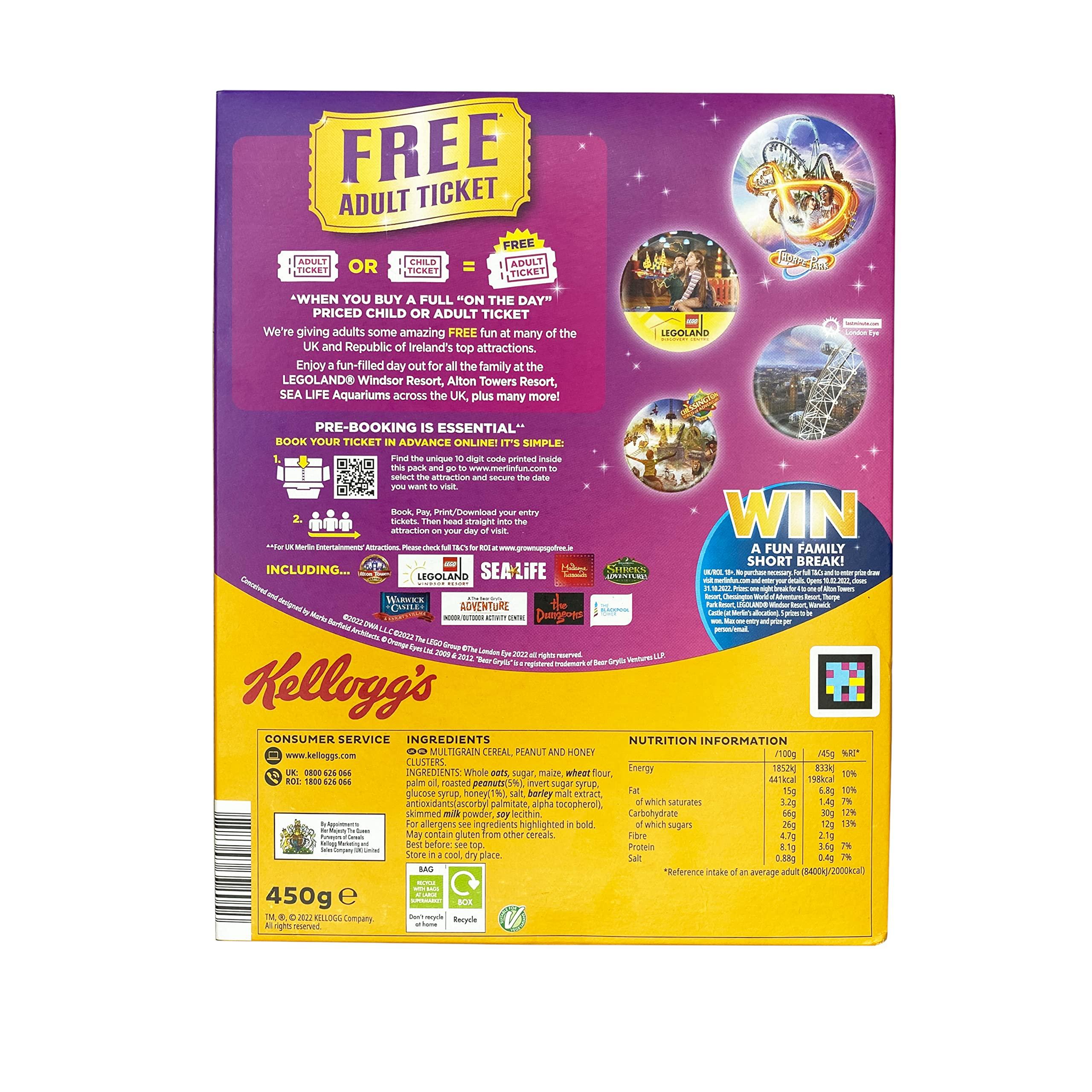 Kellogg's Kellogg's Crunchy Nut Honey & Nut Clusters, 450 g