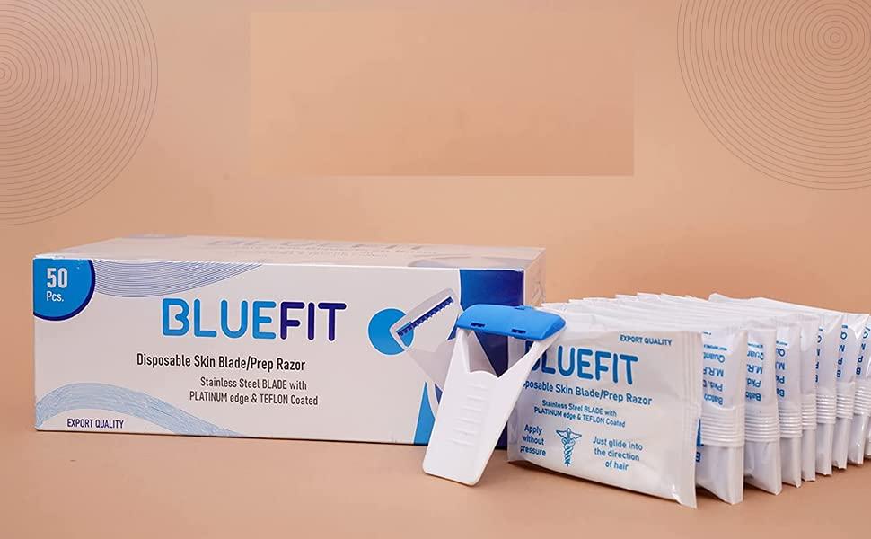 savsons SAVSONS blue fit Disposable Surgical Skin Blade 20pcs | Disposable Razor for Safe Body Hair Removal | Smooth | Sharp | Safe | pack of 20 (20)