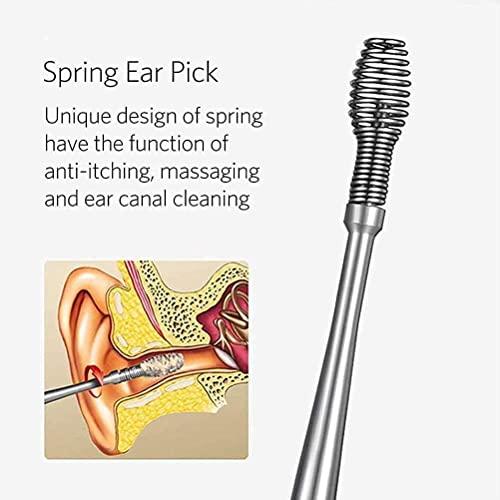 SPRADE SPRADE 6 Pcs Baby Ear Cleaner Tool,Ear Wax Remover Tool kit,Stainless Steel Ear Buds Cleaner,Ear Cleaning Tool,Ear Wax Cleaner,Ear Pick,Earwax Removal With a Cleaning Brush and Storage Box