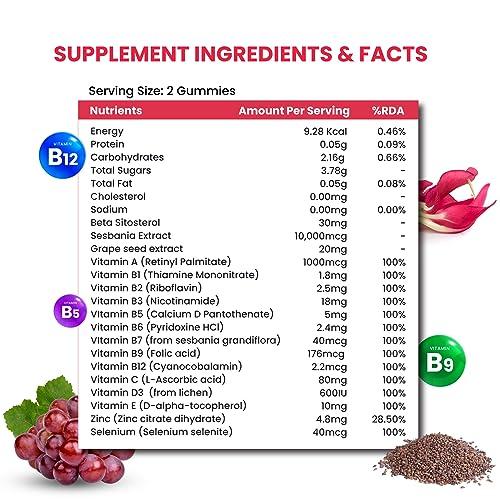 HIMALAYAN ORGANICS Himalayan Organics Biotin - Hair & Skin Gummies For Men and Women - 60 Gummies