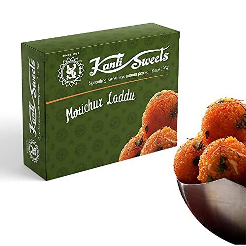 Kanti Sweets Kanti Sweets Motichoor Laddu, Made With Gram Flour, Sugar And Dry Nuts - 1 kg (Pack Of 1)