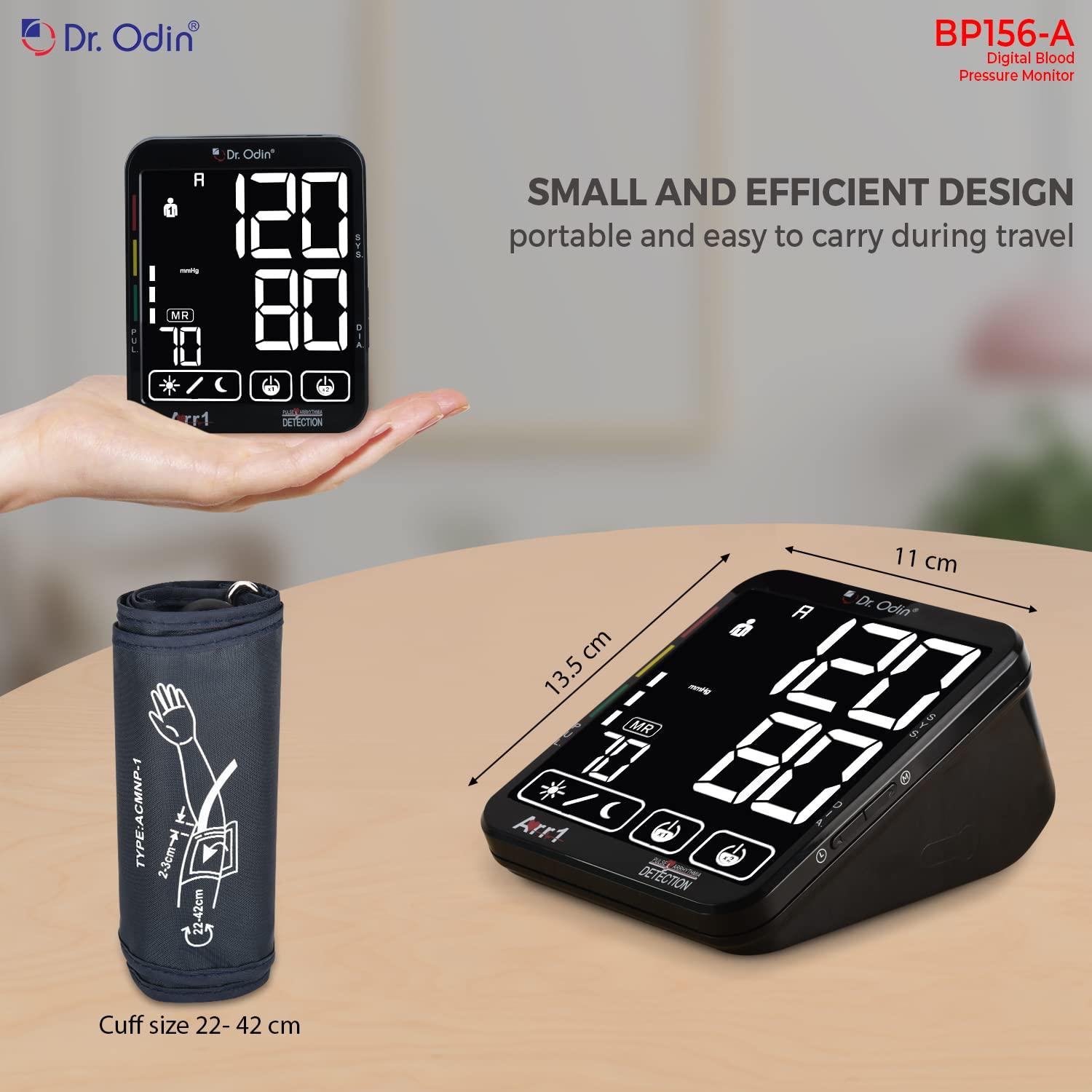 Dr. Odin Dr. Odin BP156 Digital Blood Pressure Monitor - Touch Screen, Talking Function, FDA Approved, 120 Memory Slots, Accurate & Easy-to-Use