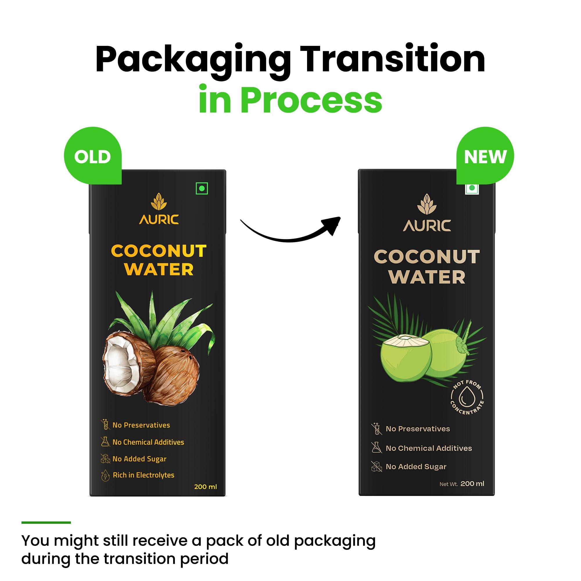 Auric Auric Tender Coconut Water Energy Drink - No Added Sugar | Not from Concentrate | Natural Energizer | Direct from Tamil Nadu | Safe Hygienic Packaging (Pack of 27))