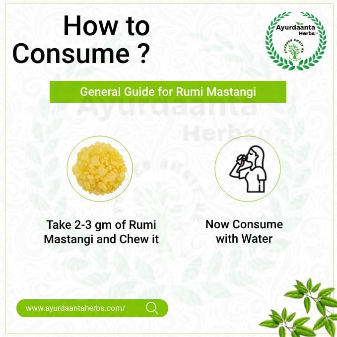 Ayurdaanta Herbs Rumi Mastagi - Mastangi - Pistacia Lenticus - Mastic Gum 50 GRAM