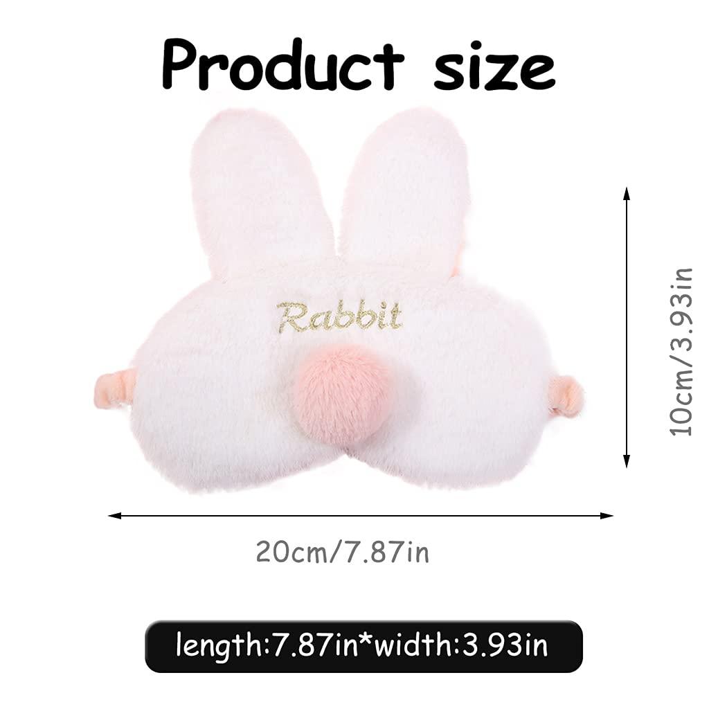 Dorakitten Dorakitten Sleep Mask Plush Rabbit Fashion Nonslip Cute Eye Cover Night Blindfold Eye Shades Eye Compress Mask for Ladies Girls