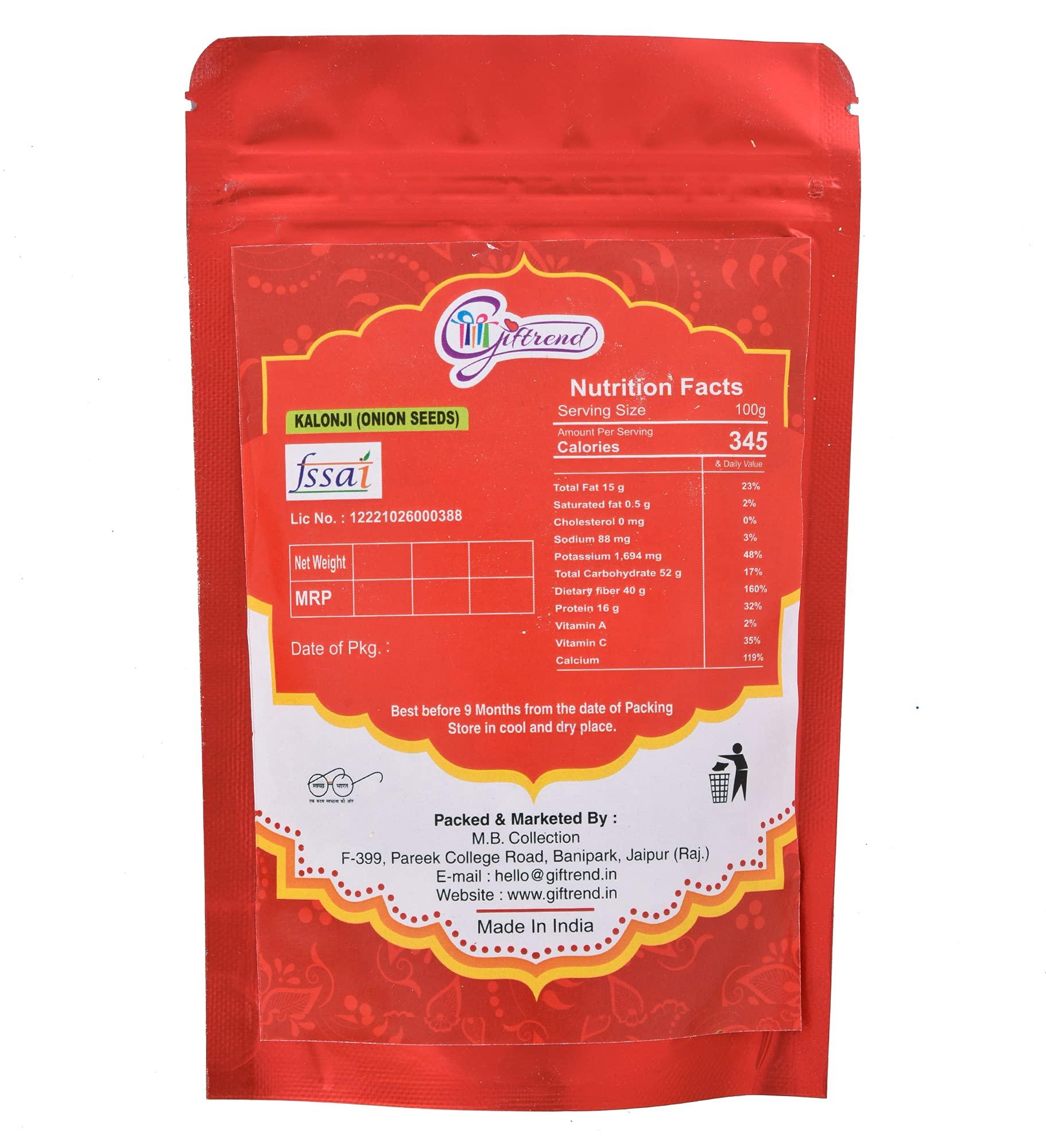 Giftrend Giftrend Whole Spice Kalonji / Nigella Seeds / Onion Seeds 750gm