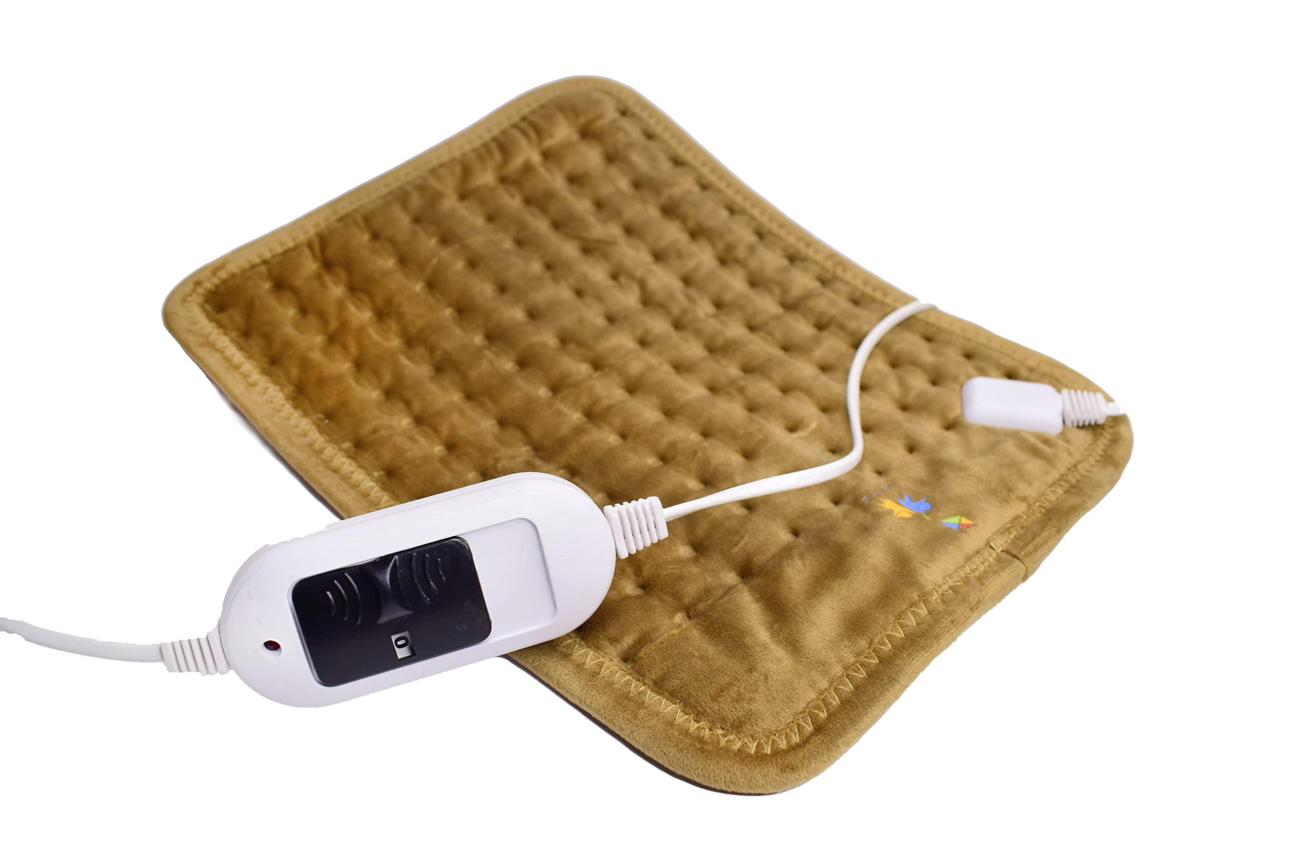 Shakuntla Kite Electric Heating Pad - Orthopaedic Lower Back Heating Belt Heat Therapy Waist Wrap with 3 Temperature Settings for Pain Relief of Abdominal Stomach Lumbar Muscle Strain etc (Brown)