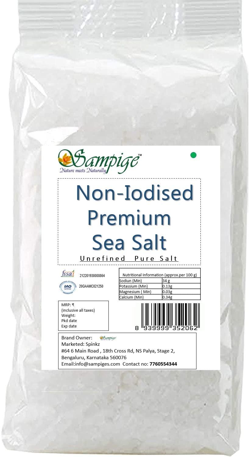 Sampige Sampige Non Iodised Un-Filtered Sea Salt 900 G -