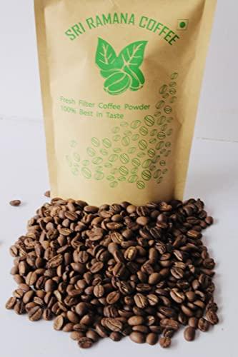 SRI RAMANA COFFEE WORKS SRI RAMANA FILTER COFFEE POWDER (80% Arabica & 20% Chicory) I We Blend for Each One's Taste I Freshly Roasted Arabica Beans Powdered once the order is placed I Not an Instant Coffee Powder