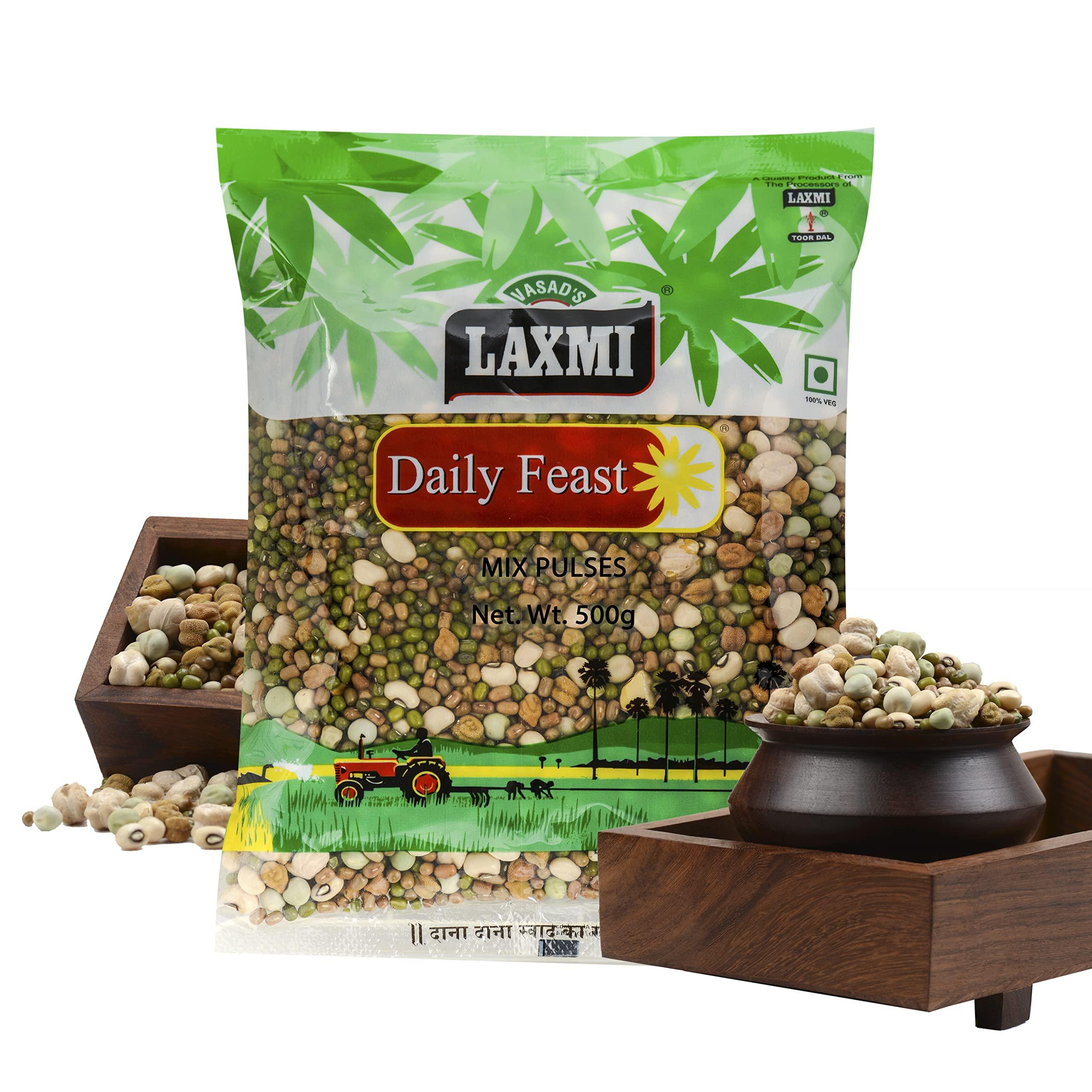 Laxmi Daily Feast Laxmi Daily Feast Mix Whole Pulses 500 gm | Mix Whole Kathol | Mix Sprouts