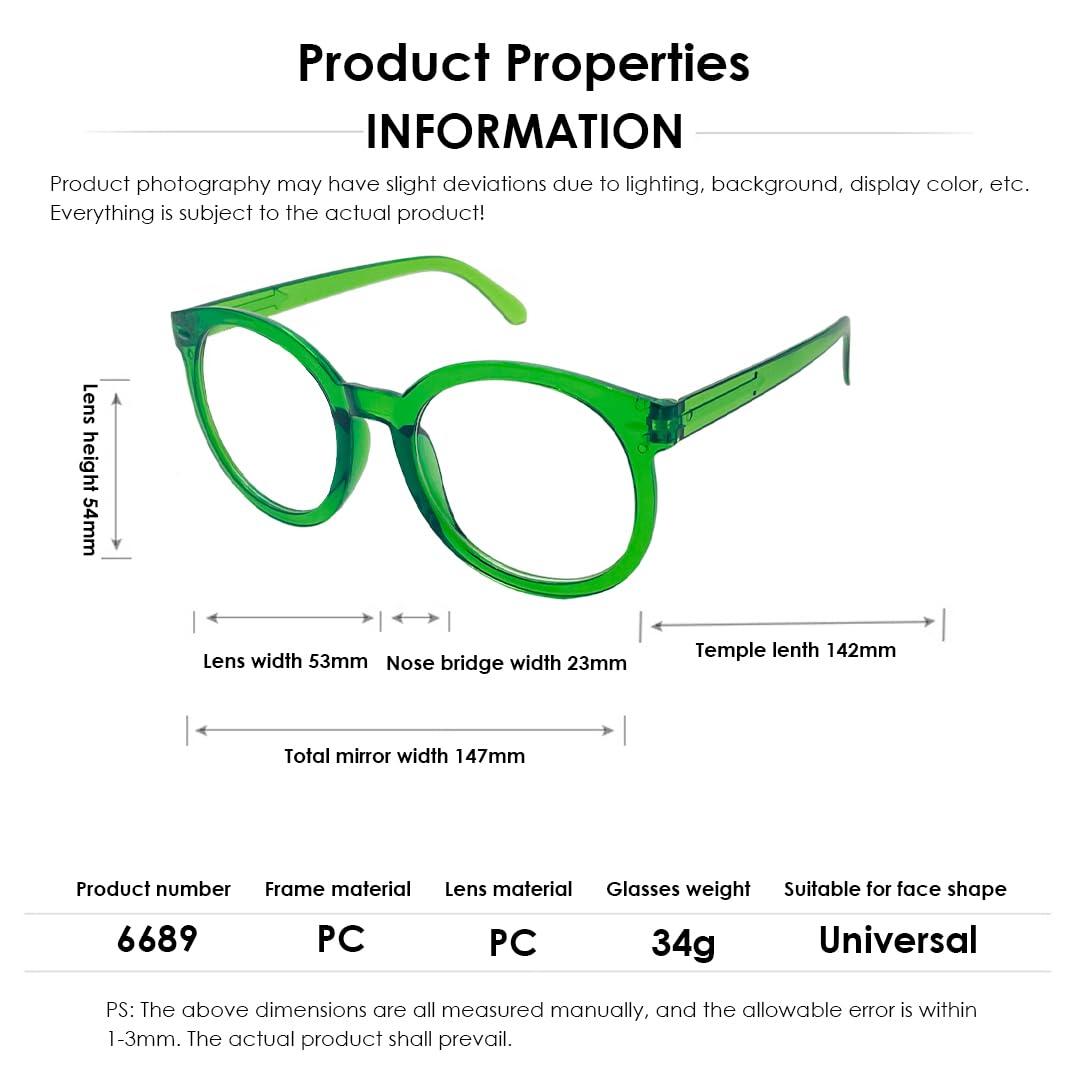 SYGA SYGA Glasses Men & Women Anti-Blue Light Radiation Ins High-Value Plain Glasses (Green) (Green)