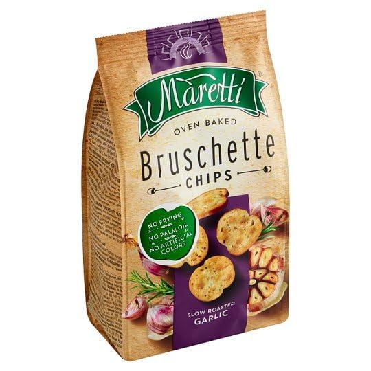 Generic maretti oven baked bruschette chips Slow Roasted Garlic 70gm